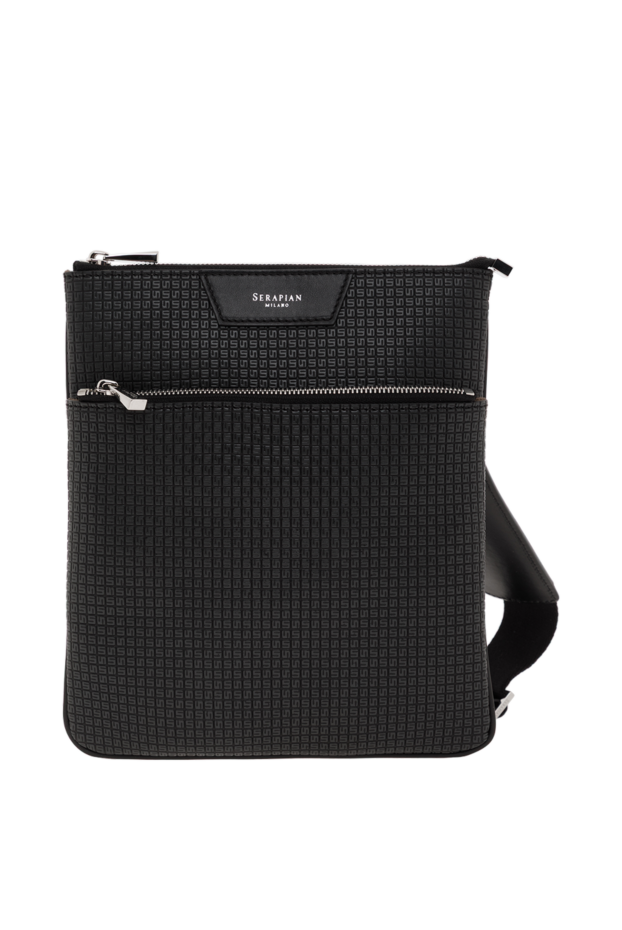 Serapian flat messenger bag in black stepan 186660 - photo 1