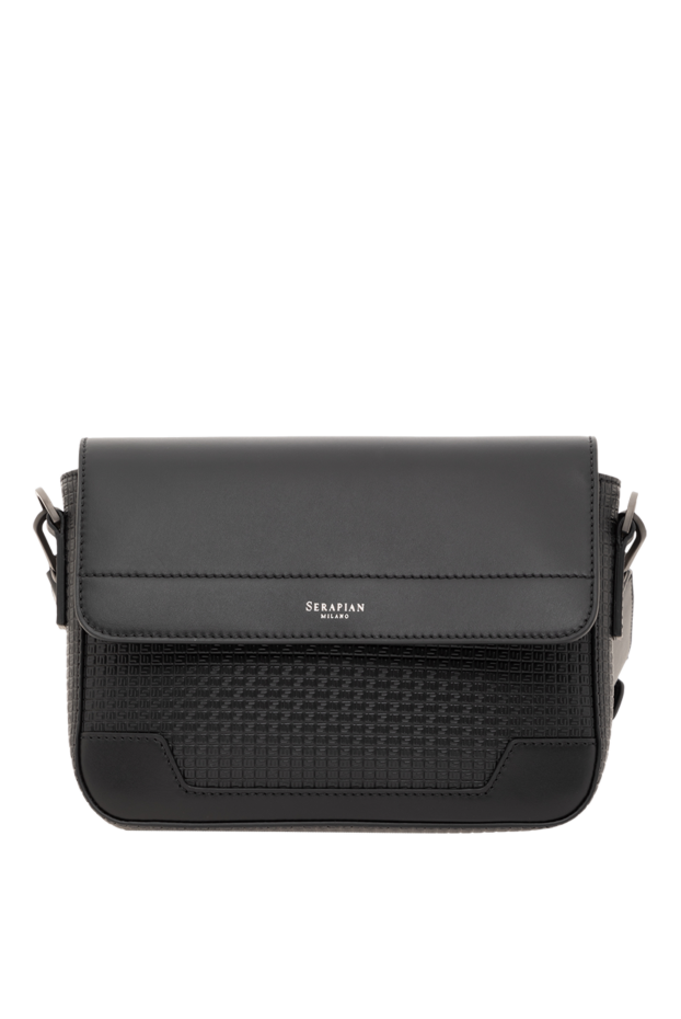 Serapian crossbody bag in stepan finish with calfskin inserts, black 186664 - photo 1