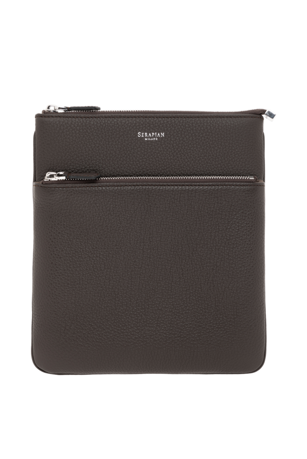 Serapian flat men's bag made of cachemire leather, brown 186670 - photo 1