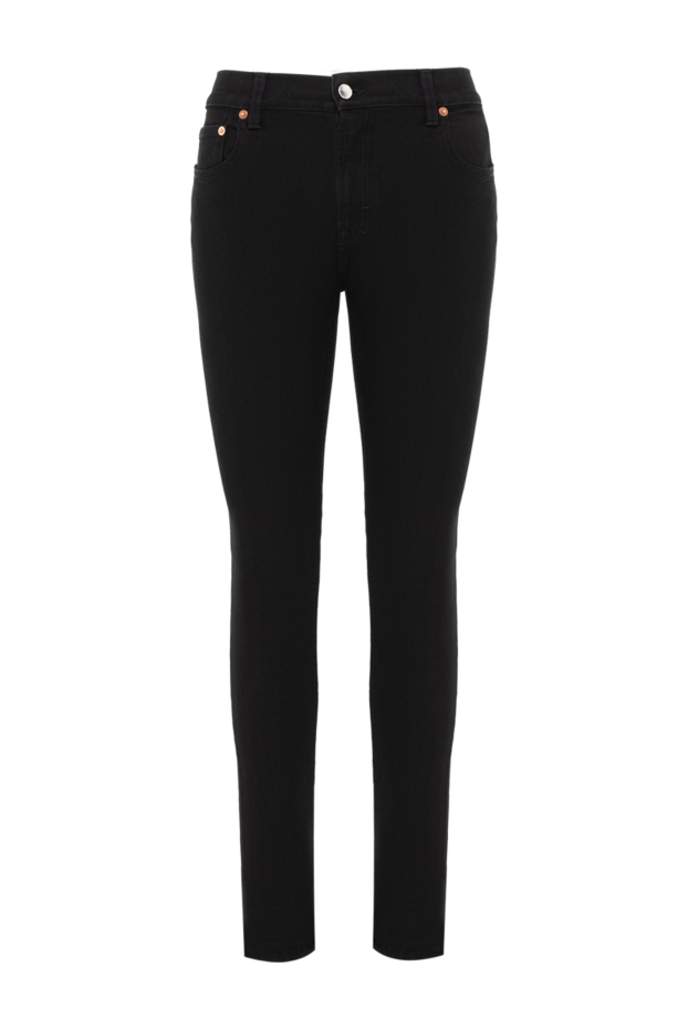 Gucci джинсы женские черные из хлопка 186692 - фото 1