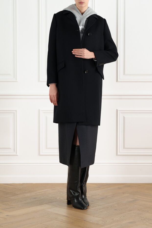 Gucci women's long black wool coat 186700 - photo 2