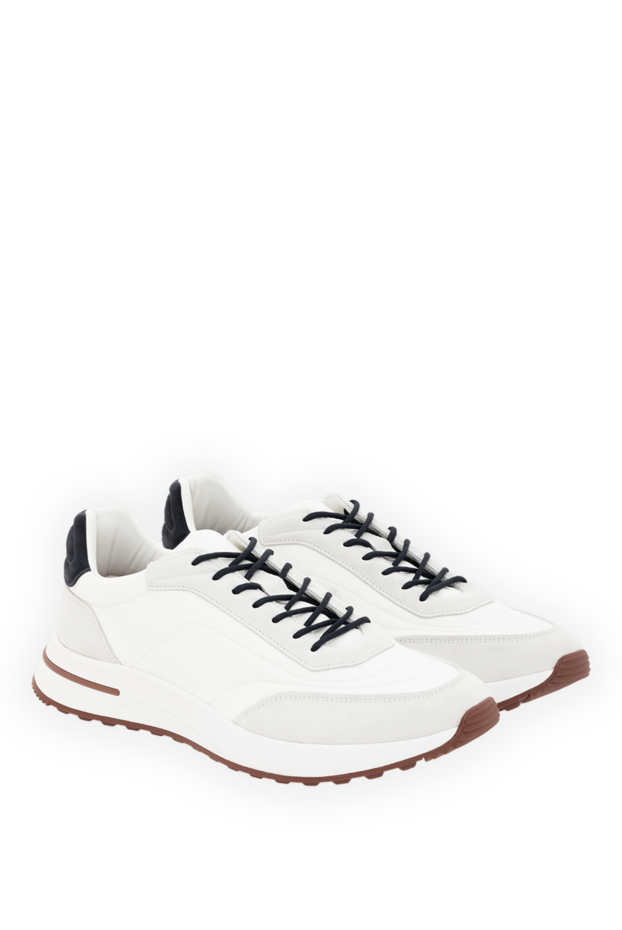 Loro Piana week end walk microfiber sneakers for men white 186708 - photo 3