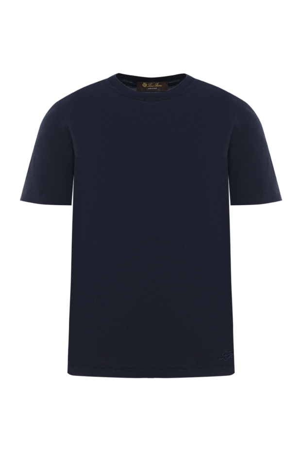 Loro Piana women's blue cotton t-shirt with logo 186710 - photo 1