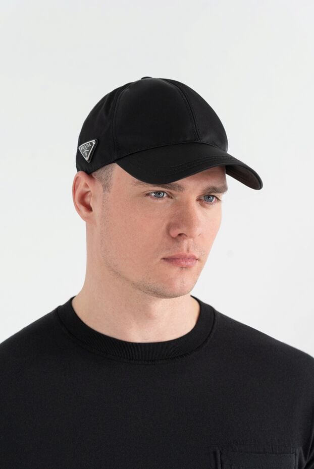 Prada men's black cap with company logo 186724 - photo 2
