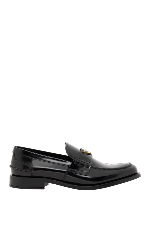 Prada лофери з лакової шкіри чорні жіночі 186729 - фото 1