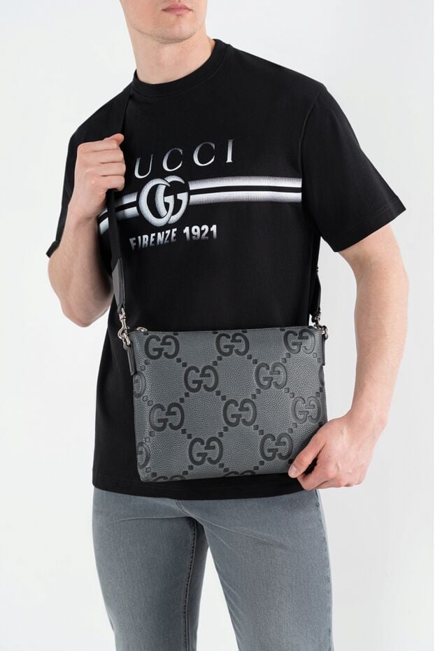 Gucci medium gg messenger bag gray men's 186735 - photo 2