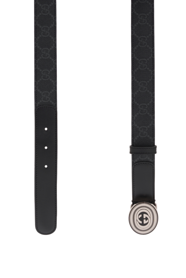 Gucci black monogram belt with metal buckle 186747 - photo 3