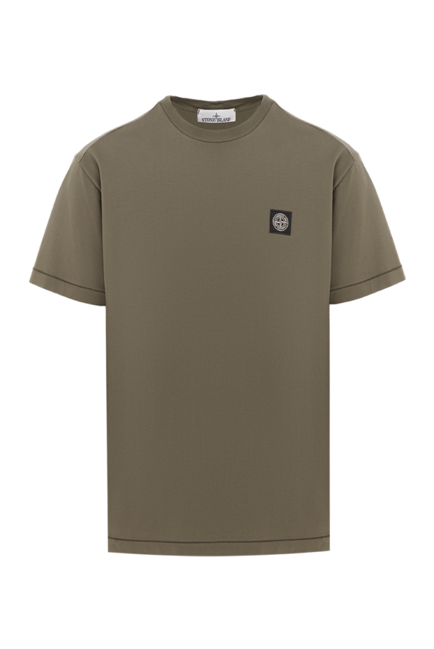 Stone Island green slim fit t-shirt with compass logo patch 186862 - photo 1