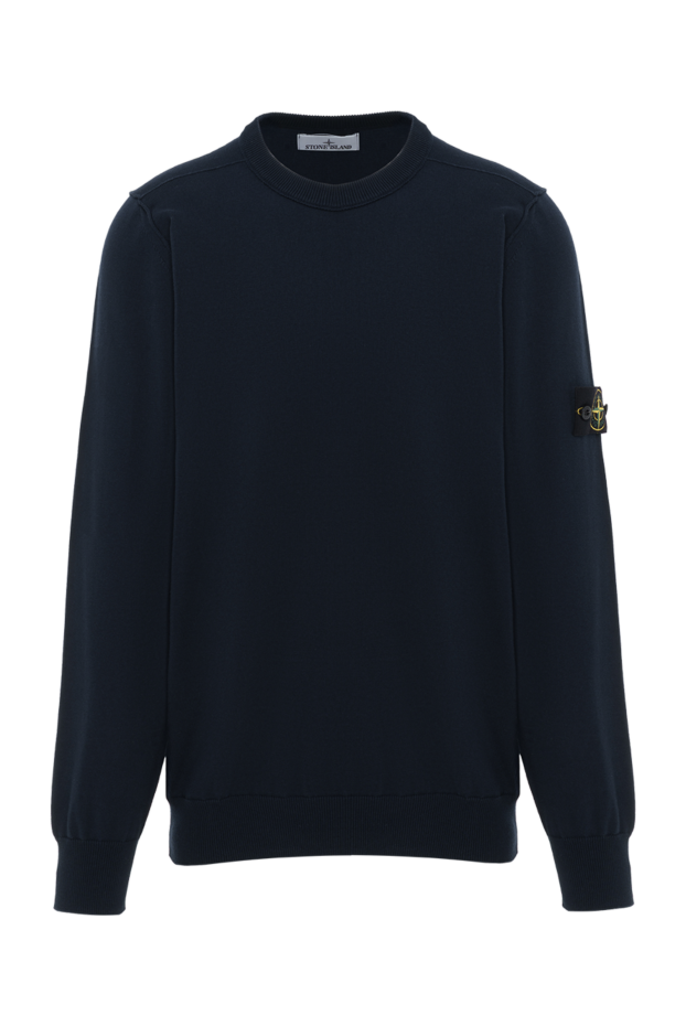 Stone Island branded men's black cotton jumper 186875 - photo 1