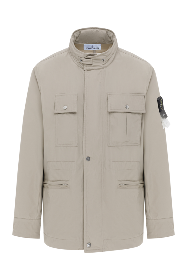 Stone Island beige jacket with hood and asymmetrical pockets 186944 - photo 1