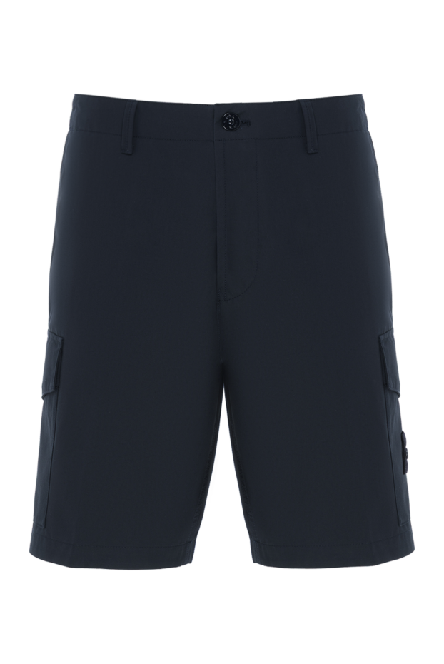 Stone Island blue shorts for men with pockets on the legs and logo 186962 - photo 1