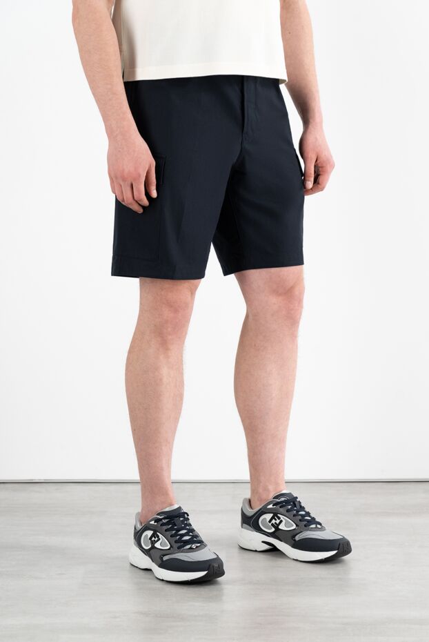 Stone Island blue shorts for men with pockets on the legs and logo 186962 - photo 3