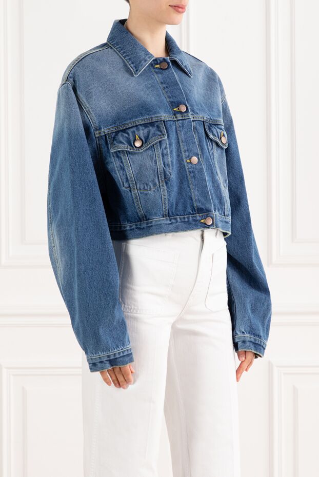 Prada denim jacket with logo women's blue 186982 - photo 3