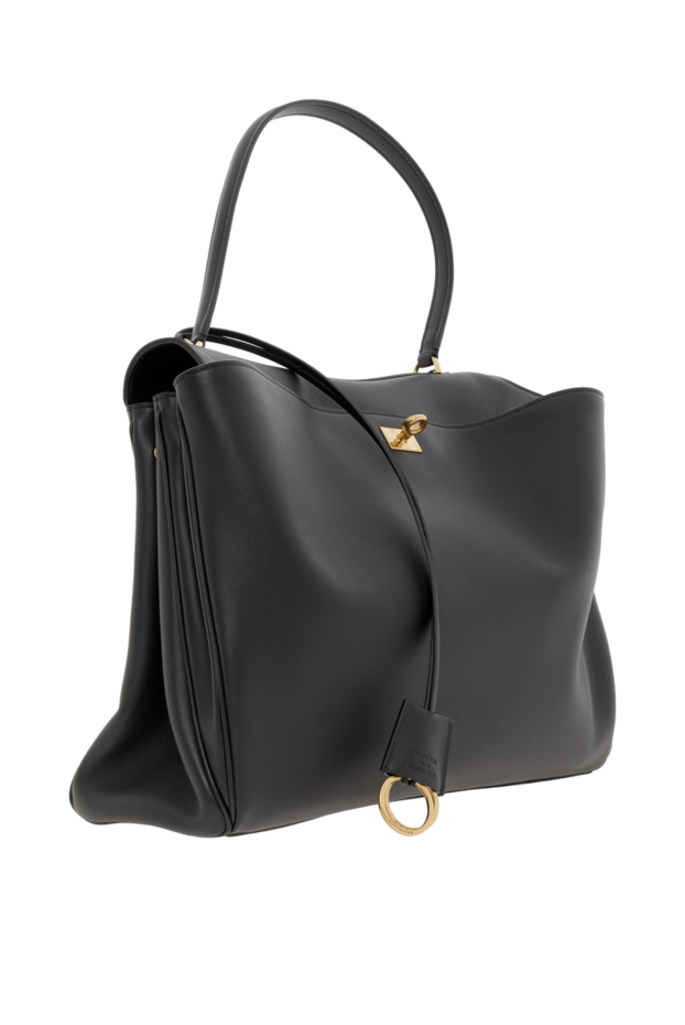 Balenciaga women's rodeo bag in black smooth calfskin 186998 - photo 3
