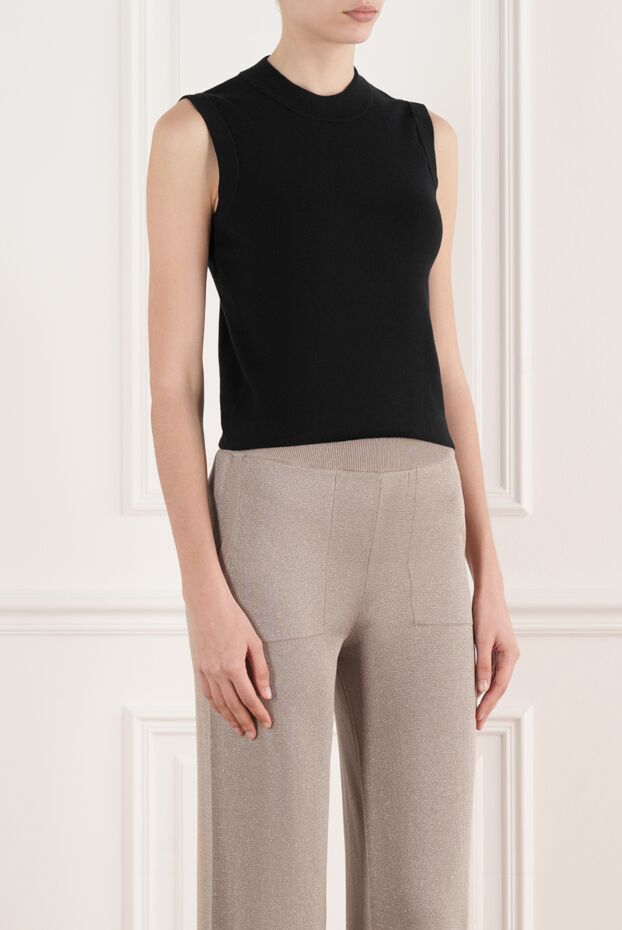 Peserico egyptian cotton compact top black 187012 - photo 3