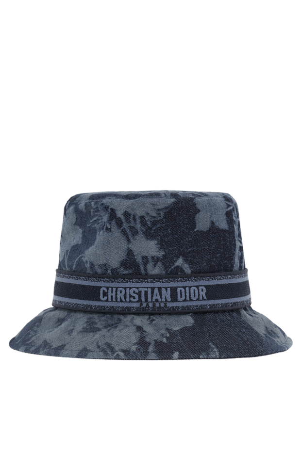 Dior women's blue panama hat with cotton logo 187030 - photo 1