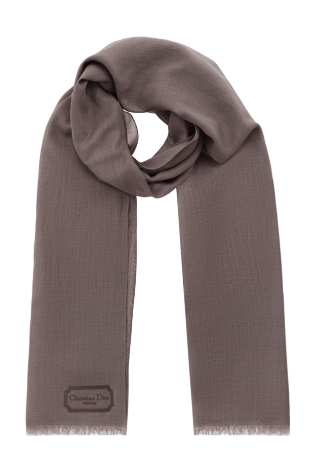 Dior scarf with fringe and logo patch, brown for men 187037 - photo 1
