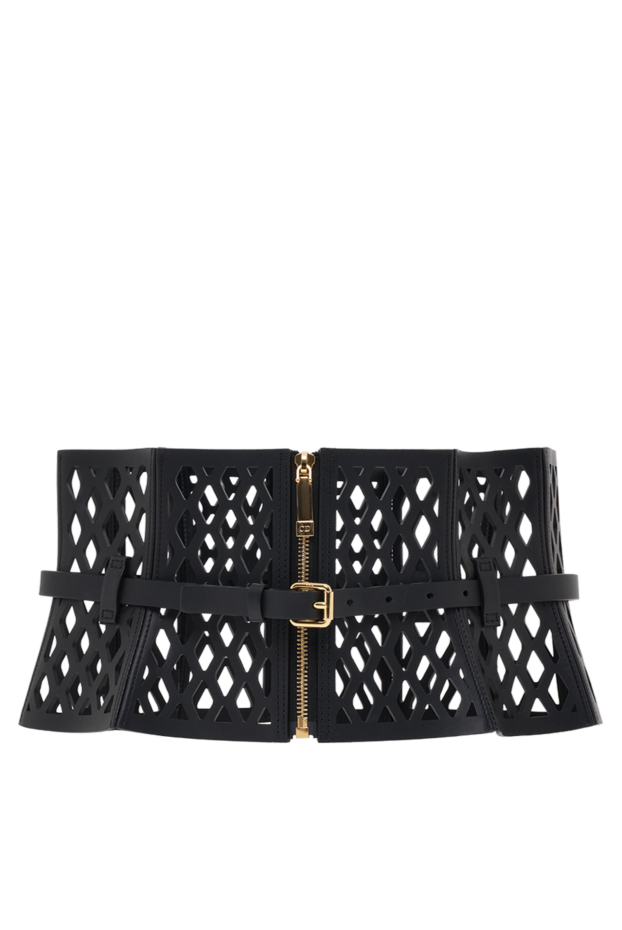Dior leather corset belt with laser cutting women's black 187063 - photo 1
