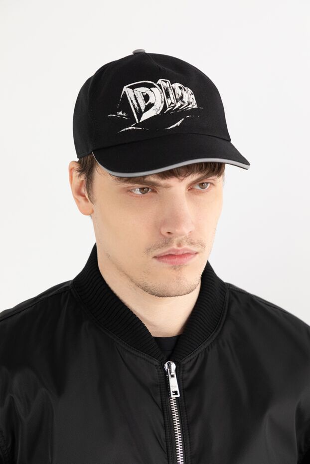 Dior cotton baseball cap with logo print, black, men's 187070 - photo 3