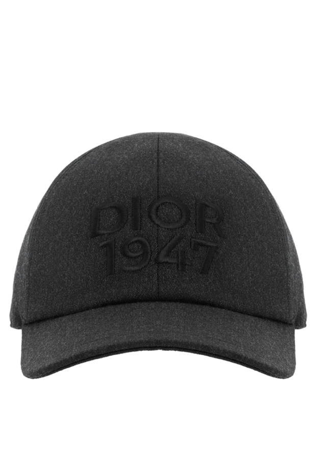 Dior wool twill baseball cap with black logo embroidery 187073 - photo 1