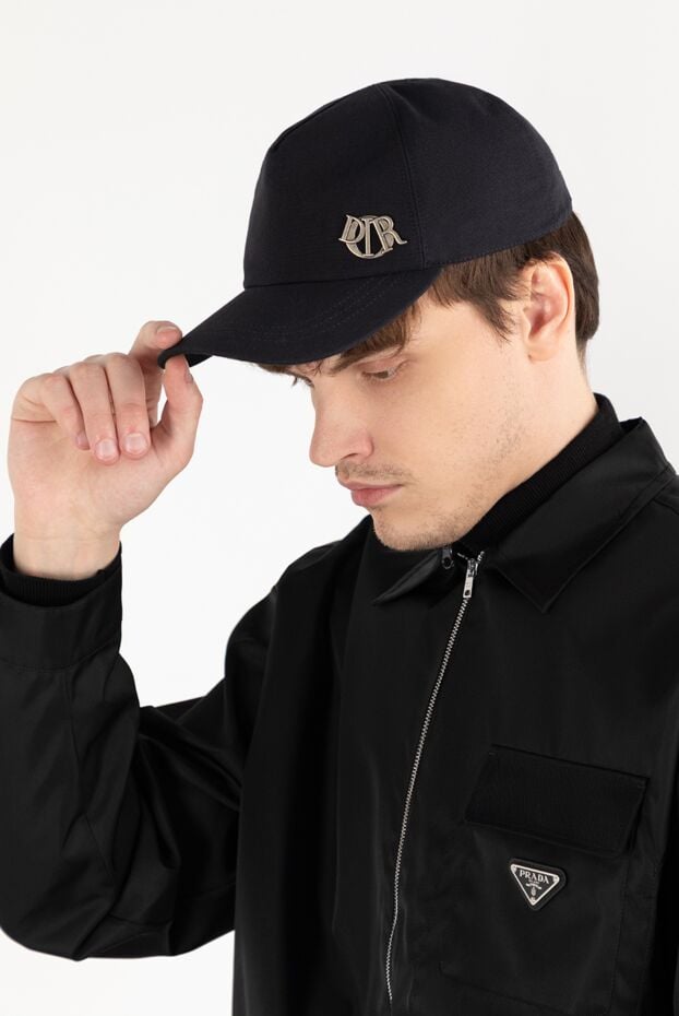Dior baseball cap with metal logo dior homme black men's 187075 - photo 3