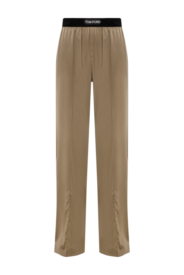 Tom Ford stretch silk satin trousers, brown 187097 - photo 1