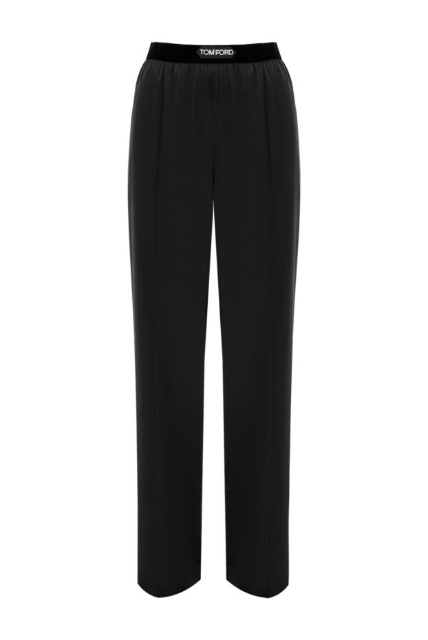 Tom Ford women's black satin trousers with logo 187098 - photo 1