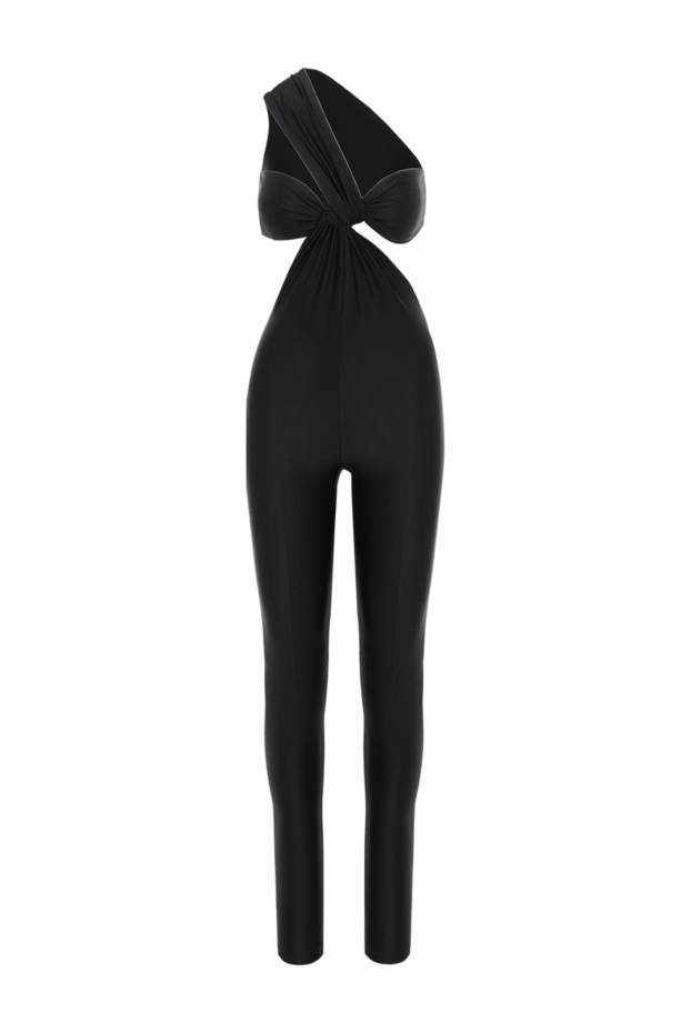 Saint Laurent women's black one-shoulder jumpsuit with cutout 187111 - photo 1