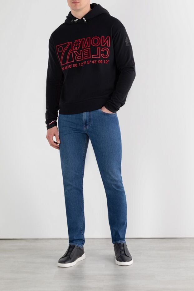 Moncler black jersey hoodie with logo 187163 - photo 2