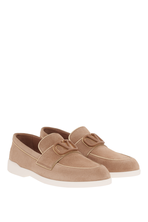 Valentino women's brown suede loafers with buckle 187184 - photo 3