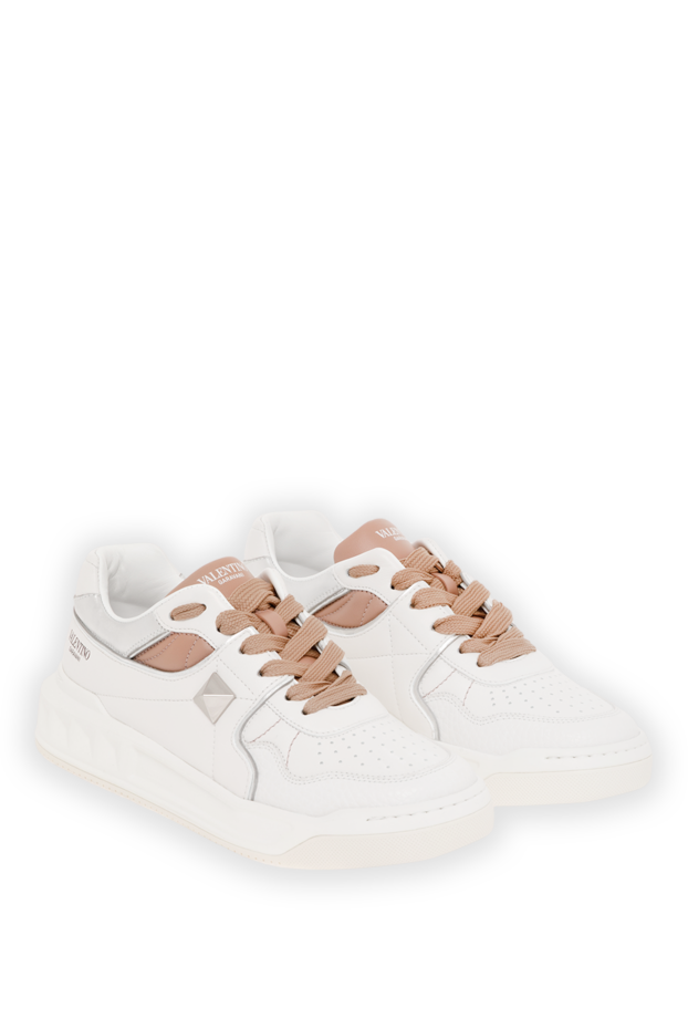 Valentino women's one stud sneakers in white nappa leather 187186 - photo 3
