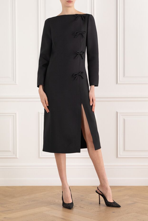 Valentino black midi dress with bows 187197 - photo 2