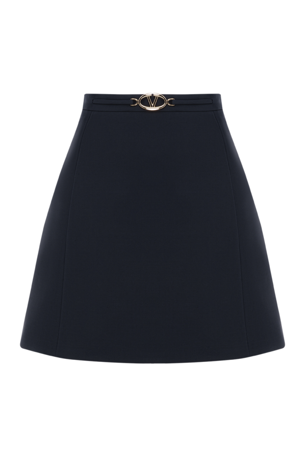 Valentino vlogo wool and silk miniskirt black 187201 - photo 1