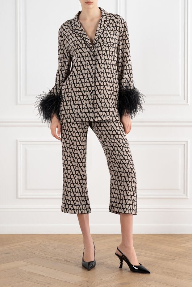 Valentino women's suit with trousers and logo print all over the surface 187211 - photo 2