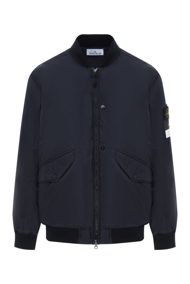Stone Island dark blue bomber jacket with logo on the sleeve 187219 - photo 1