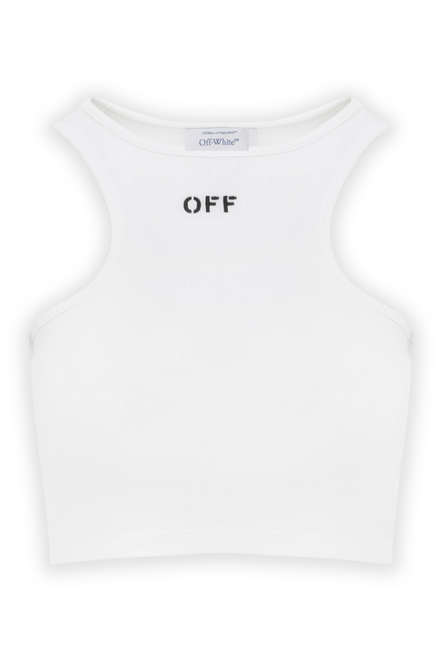Off-White top white off stamp ribbed women's 187233 - photo 1