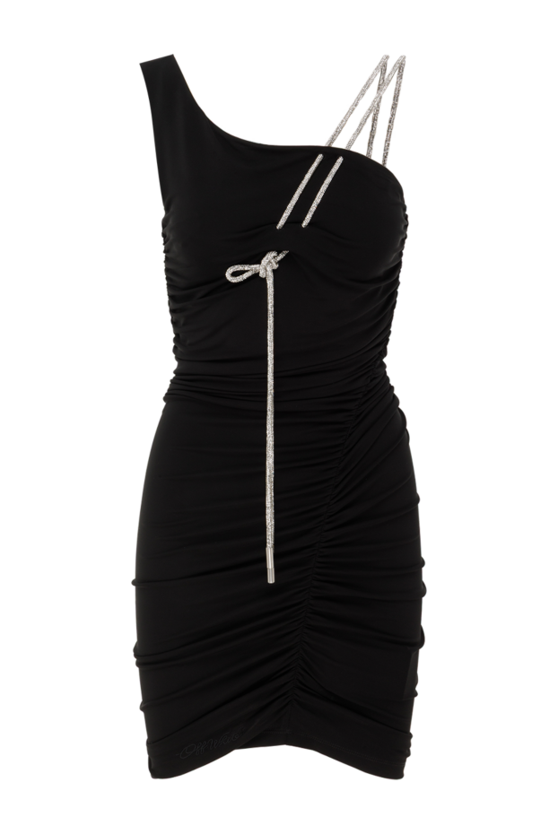 Off-White black asymmetrical crepe mini dress 187235 - photo 1