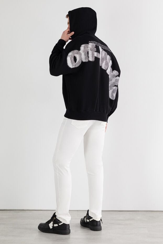 Cotton hoodie with 3D logo and drawstrings - photo 2