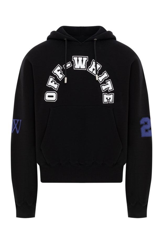 Off-White чоловіче чорне бавовняне худі з логотипом 187244 - фото 1