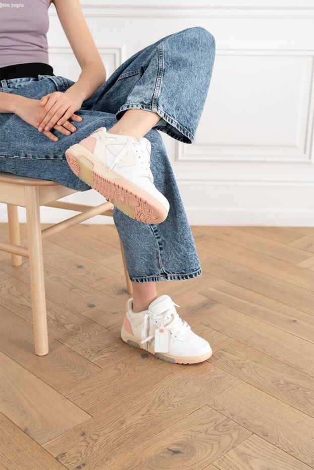 Off-White women's white combined sneakers with pink inserts 187281 - photo 2