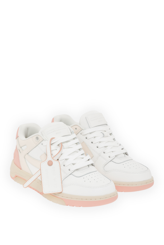 Off-White women's white combined sneakers with pink inserts 187281 - photo 3
