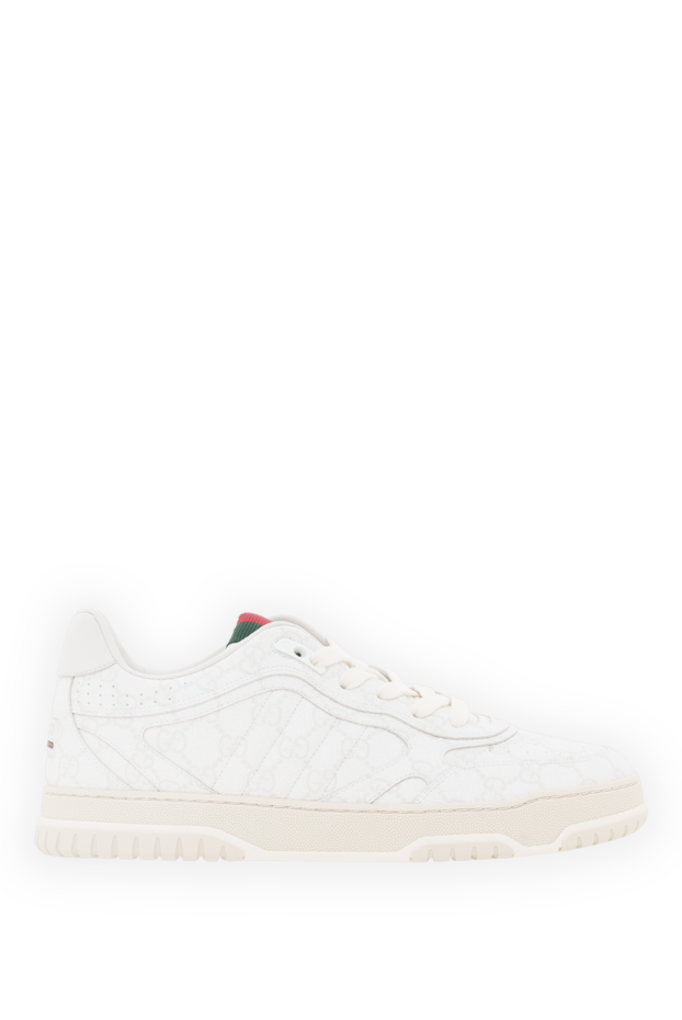 Gucci men's sneakers re-web white leather 187294 - photo 1