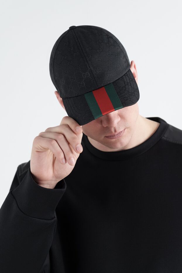 Gucci textile baseball cap original gg black men's 187298 - photo 3