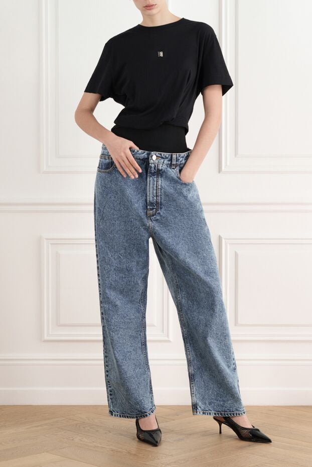Alaia джинси snow denim з трикотажною гумкою жіночі 187313 - фото 2