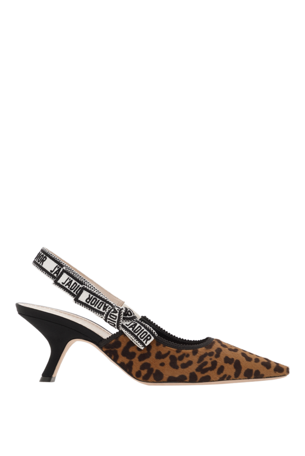 Dior brown slingback heeled pumps with logo 187316 - photo 1