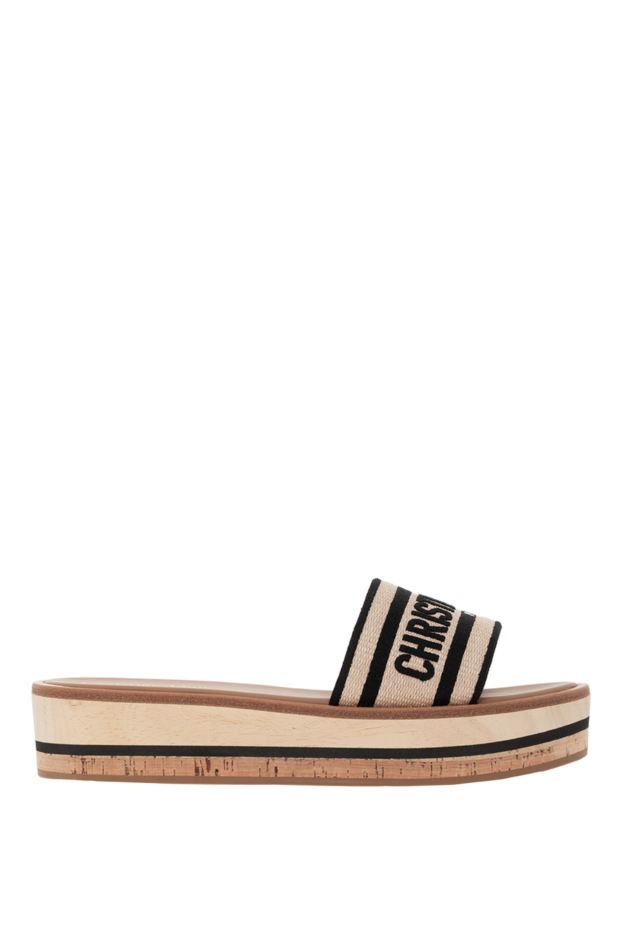 Dior beige women's slippers with logo 187320 - photo 1