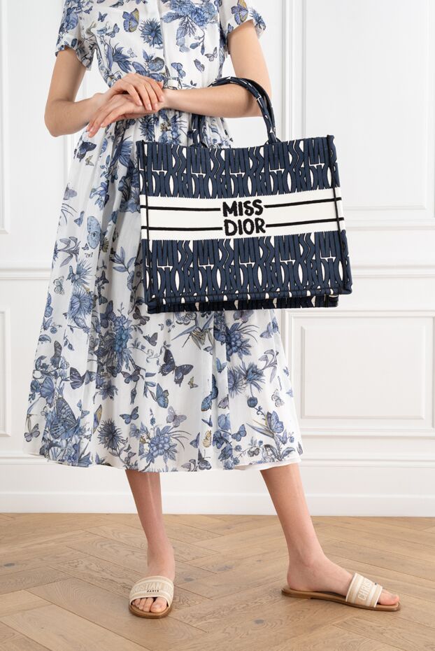 Dior miss shopper bag in contrasting colors made of cotton 187330 - photo 3