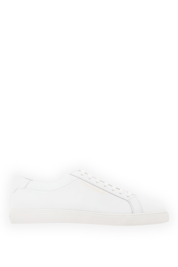 Saint Laurent men's sneakers andy white leather with logo 187358 - photo 1