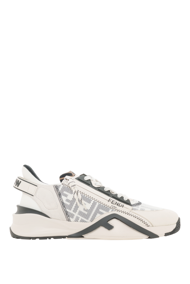 Fendi flow sneakers white with black inserts for men 187362 - photo 1