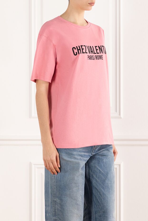 Valentino cotton t-shirt with logo and ribbed collar 187388 - photo 3